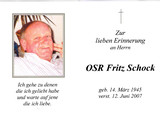 Fritz Schock, 1992 - 1993 Obmann Stellv.